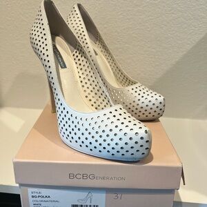 BCBGeneration Women's White Heels